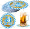 YOLOUP 60xOktoberfest Untersetzer Bierdeckel Bayern Deko aus Papier Runder Glasuntersetzer im bayerischen Stil für Oktoberfest Tischdeko Mottoparty Dekoration (Ø 10,7 cm), Blau-untersetzer