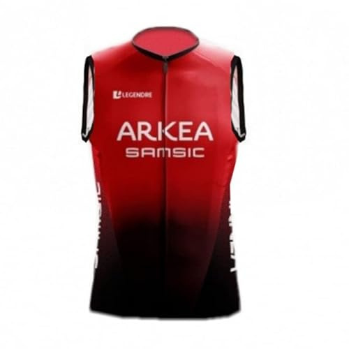 SGCIKER 2022 World Tour pro Team ARKEA windbreaker Gilet coupe-vent vêtements pour homme,vtt windstopper cyclisme vest (6XL)