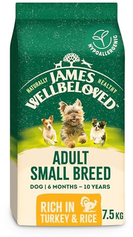 James Wellbeloved Hypoallergenic Dry Dog Food for Adult Small Breed Turkey & Rice 7.5 kg