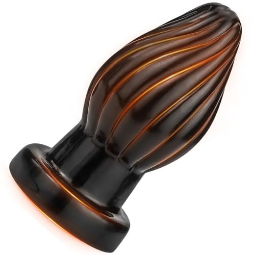 BDSMAGE Classic Butt Plug Anal Bead for Comfortable Long-Term Wear, Anal Toy Sex Toys Anal Plug Anal Dildo for Anal Stimulation, Analplug Analdildo Washable for Gay Couples Women Man (Black, M)