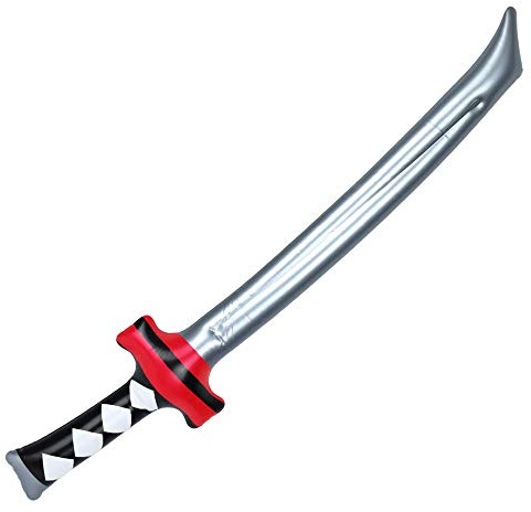 Espada samurái inflable – Paquete de 6 – Ninja Warrior Kung Fu luchando disfraz japonés – perfecto para Halloween