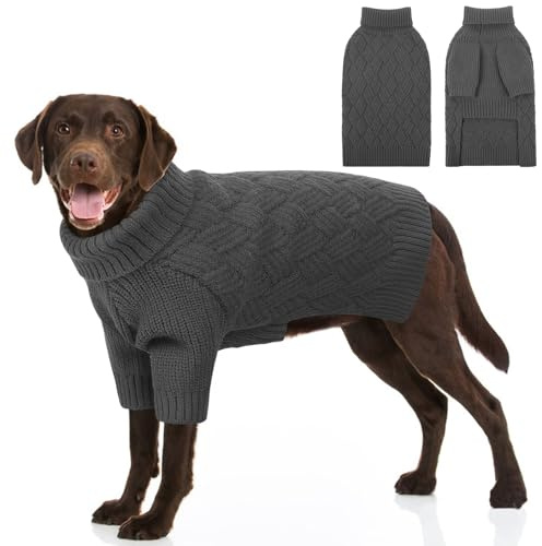 SUNFURA Dog Sweater, XL Dog Sweaters with Sleeves