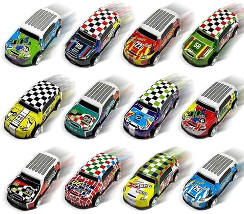MLPKOI 12 Pièces Petites Voitures Enfant, Cars Miniatures Véhicules à Friction, Mini Voiture Jouet, Jeu de Course Cadeau pour Enfants Filles Garçons, Zufällige Stile (b)