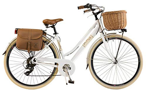 Via Veneto by Canellini Fahrrad Citybike CTB Damen Vintage Retro Via Veneto Aluminium (Weiß, 50)