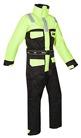 Mullion North Sea I - 1-teiliger Schwimmanzug in Rot-Schwarz oder Gelb-Schwarz, ISO 15027-1, ISO 12402-5/6, EN 343, Auftrieb 74N(L), S - 3XL (Gelb-Schwarz, Größe XXL)