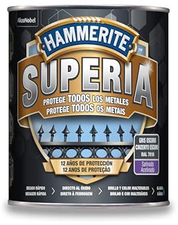 Hammerite Esmalte antioxidante al agua, Gris Oscuro, 750 ml