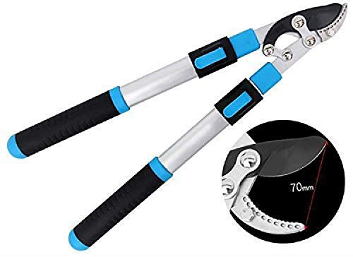 RONGJJ Schnittschere, Teleskop-Lopper-Heckenschere Ausziehgriff 360-570 Mm Gartenarbeitssparend Mit Gummigriffen, 50 Mm Schneidkapazität Qualitäts-Gartenwerkzeug
