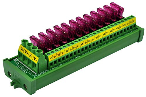 DC Power Fuse Distribution Strip Module (12 Position, Screw Mount)