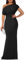 YMDUCH Women's Elegant Sleeveless Off Shoulder Bodycon Long Formal Party Evening Dress, Black, M