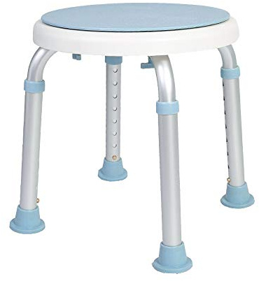 Cecaylie Tabouret de douche pour personnes âgées, tabouret de bain pivotant à 360°, antidérapant, hauteur réglable, supporte jusqu'à 136 kg, chaise de baignoire pour personnes handicapées, personnes