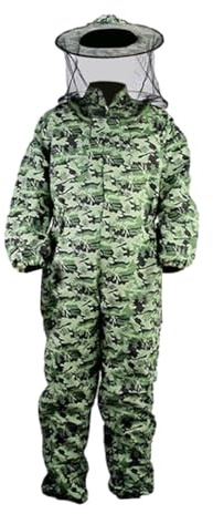 Milageto Traje de Apicultor, Mono de Color Brillante, Traje con Capucha de Malla, Mono de protección de Cuerpo Completo Transpirable, Traje de Apicultor, SG