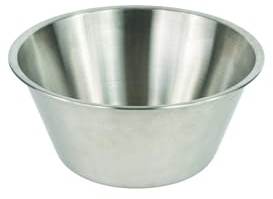 Gobel - Cuenco de acero inoxidable con base plana de 20 cm - Cuenco para mezclar profesional - Gran capacidad para cocina y pastelería - Resistente y duradero - Apto para lavavajillas
