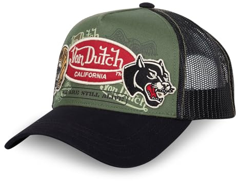 Von Dutch Casquette Homme & Femme, Trucker Patches, Kaki 05