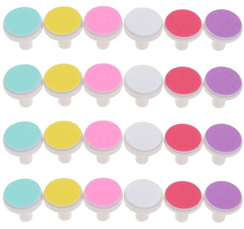 YOSADIER 24 Coussinets de Lime à Ongles Électriques pour Bébé et Tout-petits, Papier Abrasif Sûr, 24 Pièces Manucure Douce et Propre