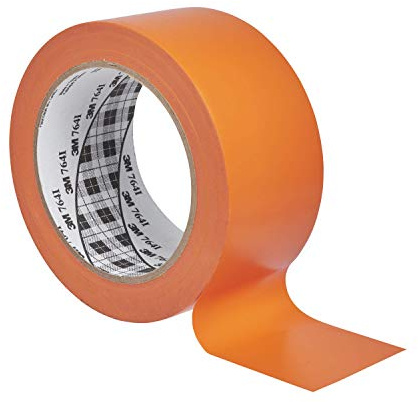 3M 764i General Purpose Vinyl Tape, 50 mm x 33 m, Orange (Pack of 24)