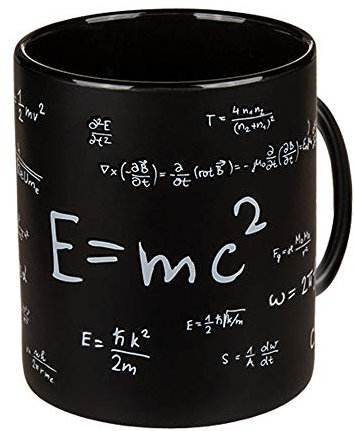 MonsterCadeaux Tasse Noire avec Formules Mathématiques, Jumbo Mug à Café pour Geek, Idée Cadeau pour Profs et Étudiants, 850 ML