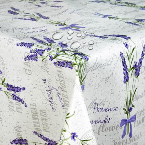Wachstuch Wachstischdecke Gartentischdecke Lavendel Provence 140 x 110 cm Rechteckig abwaschbar Tischdecke