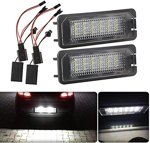 LEDFEWAG 2 pezzi LED Luci targa per auto Lampada targa Compatibile per Golf 5 6 7 MK5 GTI MK6 MK7 ecc