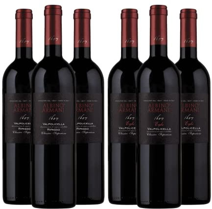 ALBINO ARMANI - VALPOLICELLA Classico e Ripasso - Confezione da 6 bottiglie x 750 ml - 3x Valpolicella Ripasso Classico Superiore DOC, 3x Valpolicella Classico Superiore DOC Egle