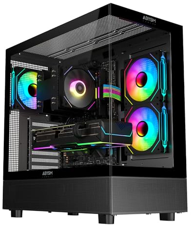 ABYSM Gaming Caja PC Gamer Danube SAVA H400 Black ATX, Panel Lateral y Frontal en Cristal Templado, Capacidad Tarjetas Gráficas hasta 410 mm y Compatible con Refrigeraciones Líquidas de hasta 360 mm