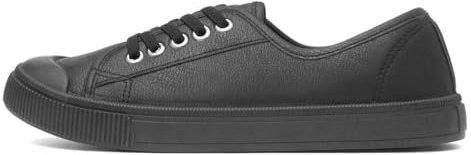 Lilley Penny Womens Black Canvas Shoe - Size 6 UK - Black