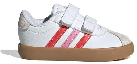 Adidas Unisex Baby VL Court Shoes, FTWR White/Bright red/Bliss pink, 25 EU