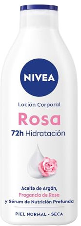 NIVEA Lozione per il corpo rosa (400 ml), crema per il corpo con olio di argan e fragranza di rosa, crema idratante per il corpo per 72 ore di idratazione profonda completa