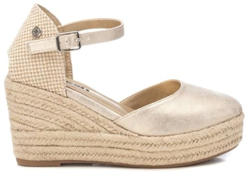 REFRESH - Sandalias con Cuña Mujer Oro - Calzado Cómodo y Versátil - Moda casual - Modelo 17278203 (Talla 38)