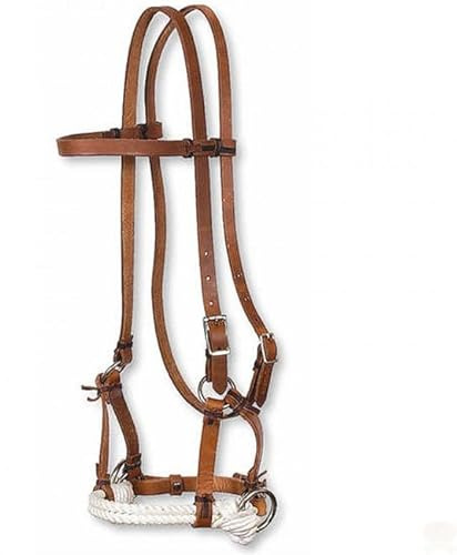 Leather English Bridle Headstall Reins Cowhide Genuine Horse Crossover Crossunder Raised Fancy Stitched Laced All Purpose Jumping Dressage Rubber Crystal Padded Adjustable Browband Full-Cob,M22 (Full)