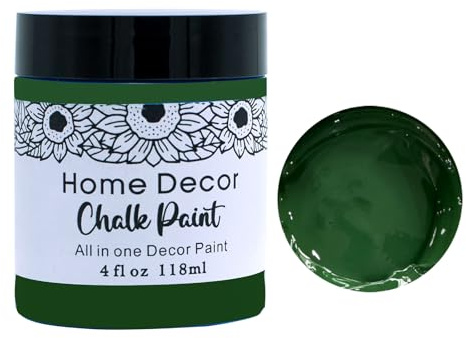 DGAGA 4OZ Green Furniture Paint Cream Matte Finish Wood Cabinet Sea Blue Chalk Paste Odorless No Sanding DIY Home Decor Chalk Paint For Wooden Furniture, Crafts, Table, Chair