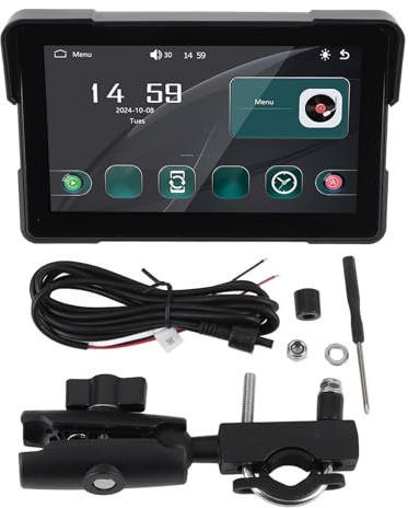 CFTGIW Motorcycle Navigator DE 7 Pulgadas IMPRESIÓN DE IMPRESIÓN Portable para Carplay para el DE Navegación GPS DE Android Auto para Moto para Moto