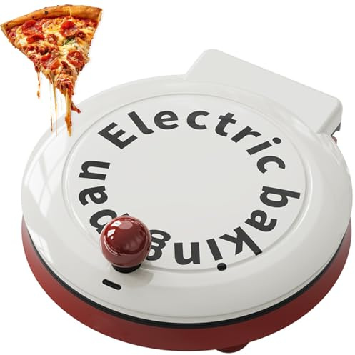 Bandeja para Hornear Eléctrica De Calentamiento De Doble Cara De 1000 W, Máquina para Hacer Pizza Antiadherente De 8 Pulgadas, Parrilla Multifunción