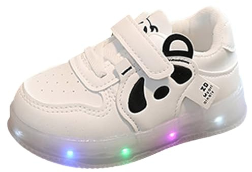 Chaussures Bébé Fille LED Lumineuse Semelle Souple Strass Nœud Brillant Danse Quotidien Chaussures de Loisirs pour Fillettes