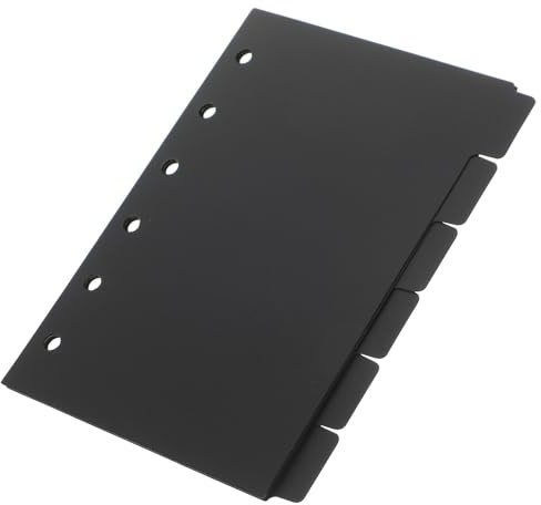 Cabilock Intercalaires à Onglets pour Classeur 6 Anneaux, Lot de 6 Feuilles en Polypropylène, Format A6, Séparateurs pour Dossiers, Cahiers et Documents Professionnels