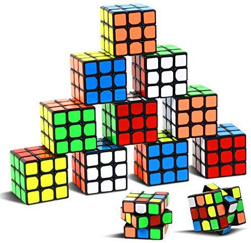 Party Puzzle Toy,12 Pack Mini Cubes Set Party Favors Cube Puzzle,1.18 Inch Magic Cube Toy Eco-friendly Safe Material with Vivid Colors