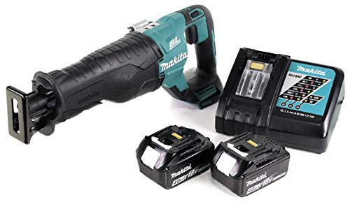 Makita djr 187 RM 18 V Li-Ion DJR181ZK Sierra + 2 x 4,0 Ah batteri + 1 x laddare, utan väska