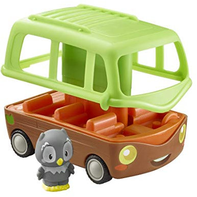 Klorofil - Le Bus Aventure - Jouet d'Eveil - 6 places Assises et un coffre - Inclus un personnage de la famille Nocty - Apprendre et s'Amuser