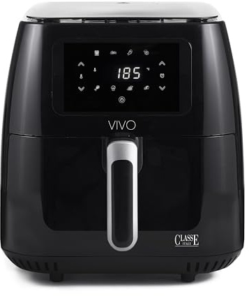 CLASSE ITALY Friggitrice ad Aria Calda 6,5 Litri, Air Fryer con 8 Programmi, Display Touch, Tempo Cottura e Temperatura Regolabili, senza BPA e PFOA, 1700W