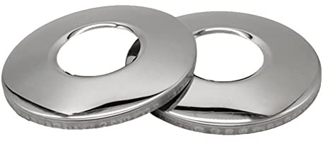 Qutsvosh Lot de 2 rosaces d'échelle de piscine de rechange en acier inoxydable pour main courante de piscine, couvertures de main courante de piscine pour piscine creusée