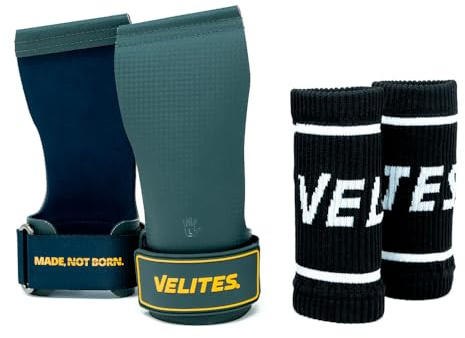 Velites | 1 paio di guanti Quad Ultra senza magnesio per atleti di crosstraining o ginnastica | migliora i tuoi risultati e raggiunge i tuoi obiettivi | taglia M, verde.