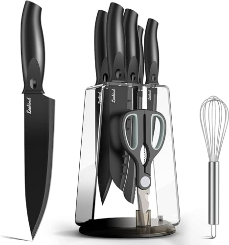 Manelord Professional Chef Knife Set Contain Knives, Scissor and Knife Block for Meat/Vegetables/Fruits's Chopping, Slicing