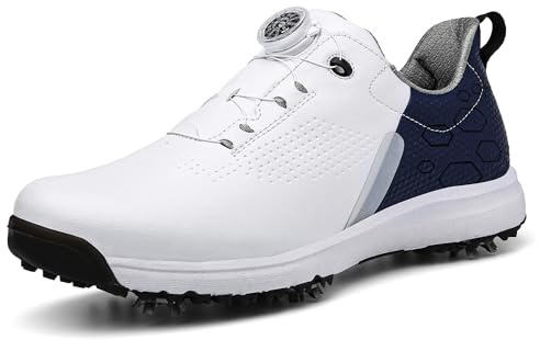 Ybberik Damen Golfschuhe mit Spikes, wasserdicht und leicht Golfschuhe für Damen