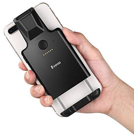 Eyoyo Portable Back Clip 2D Barcode Scanner, Wireless 1D & 2D QR Reader with Bluetooth, Supports PDF417, Data Matrix, and Image Scanning, Compatible with iPhone, Android, and iOS