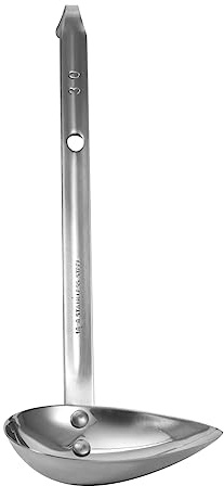 POPETPOP Cuillère à Sauce En Acier Inoxydable 30 Ml, Cuillère à Arroser Argentée, Ustensile Cuisine Pour Décoration Et Dressage, Compatible Lave-vaisselle, Cuisine Occidentale,