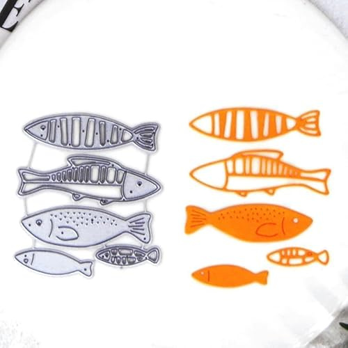 Animal Fish Metal Cutting Dies for Card Making Kit Embossing Paper Die Cuts Scrapbook Machine Stencils Storage Pockets Supplies Die-Cutting and Embossing Art Craft Card Making Accessories