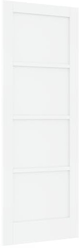 vidaXL Puerta Interior 'ORKDAL'Blanca 73.5x198.5x4 cm de Madera Sólida de Pino