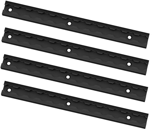 Vandrabase 4-pack 305 mm (12 tum) aluminiumskenor, korta flygbolag förbindningsskenor för trånga utrymmen i lastbilssängar, skåpbilar, pickups, släpvagnar, motorcyklar, fyrhjulingar och motorcyklar