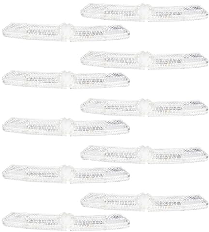 HONITANO Reflectores para Radios de Bicicleta 10 Piezas Blancos Accesorios de Seguridad para Ruedas de Bicicleta de Montaña y Carretera Señal Reflectante para Ciclismo Nocturno