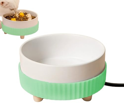 Bebedero calefactable para mascotas, calentador de bebedero con termostato