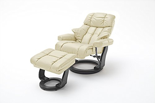 Robas Lund Calgary XXL Sillón de Relax, Piel de Vacuno, Beige